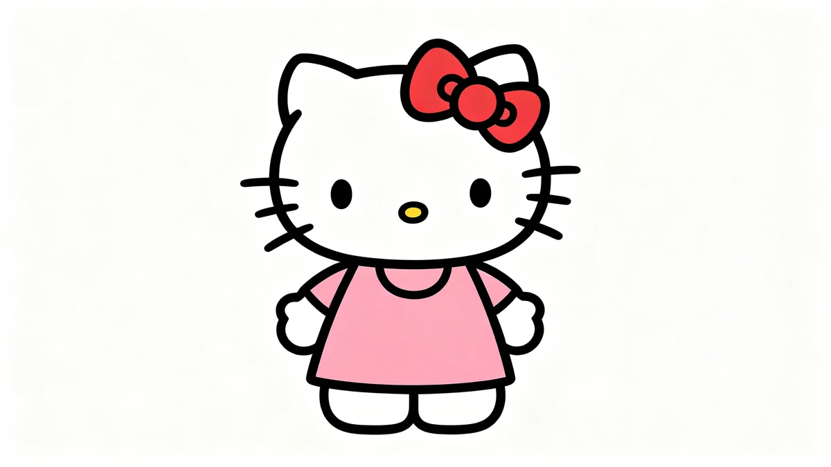 Hello Kitty线稿示例1