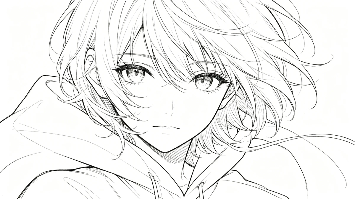 动漫线稿提取前示例图片