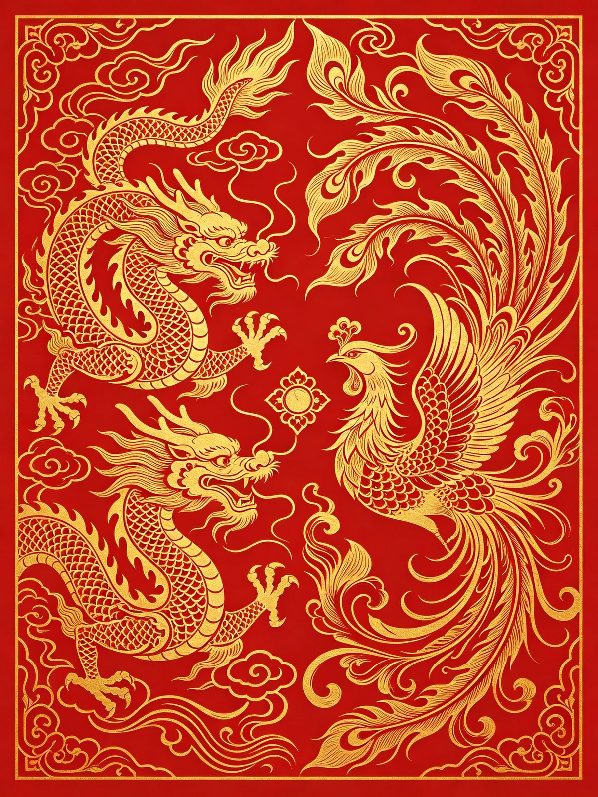 瑞兽吉祥纹窗花示例1