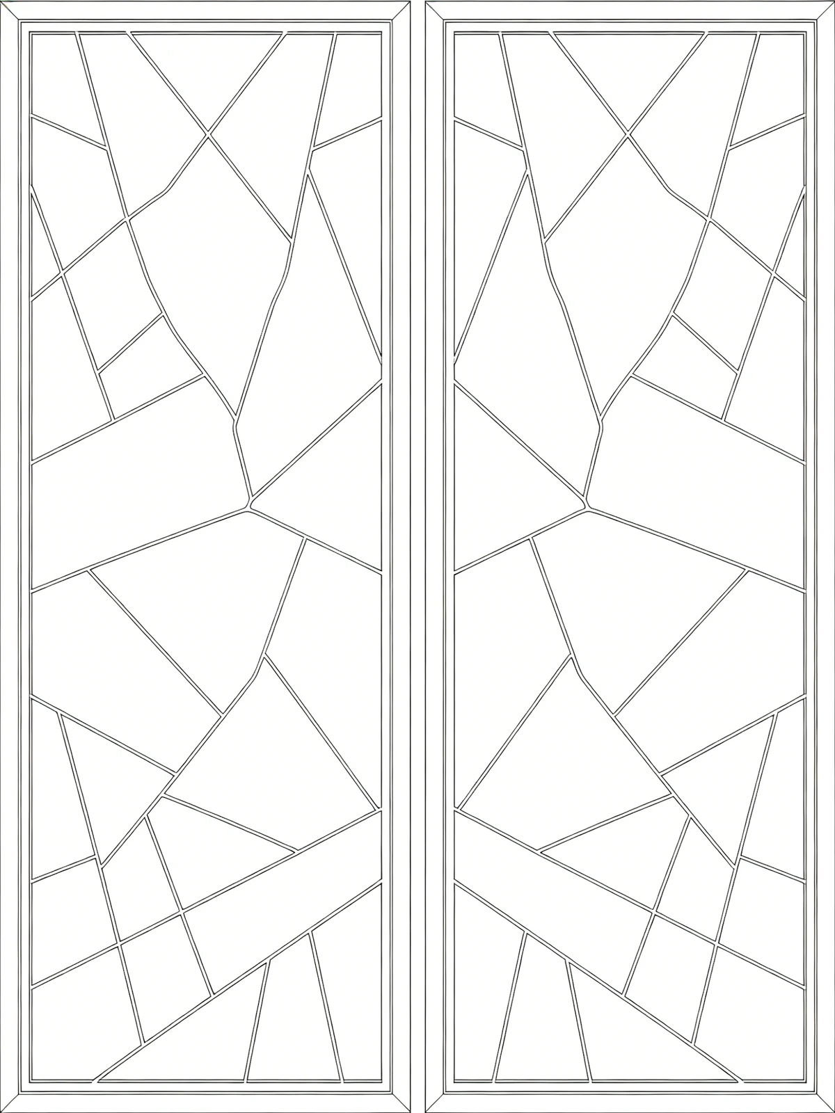 几何对称纹窗花示例1