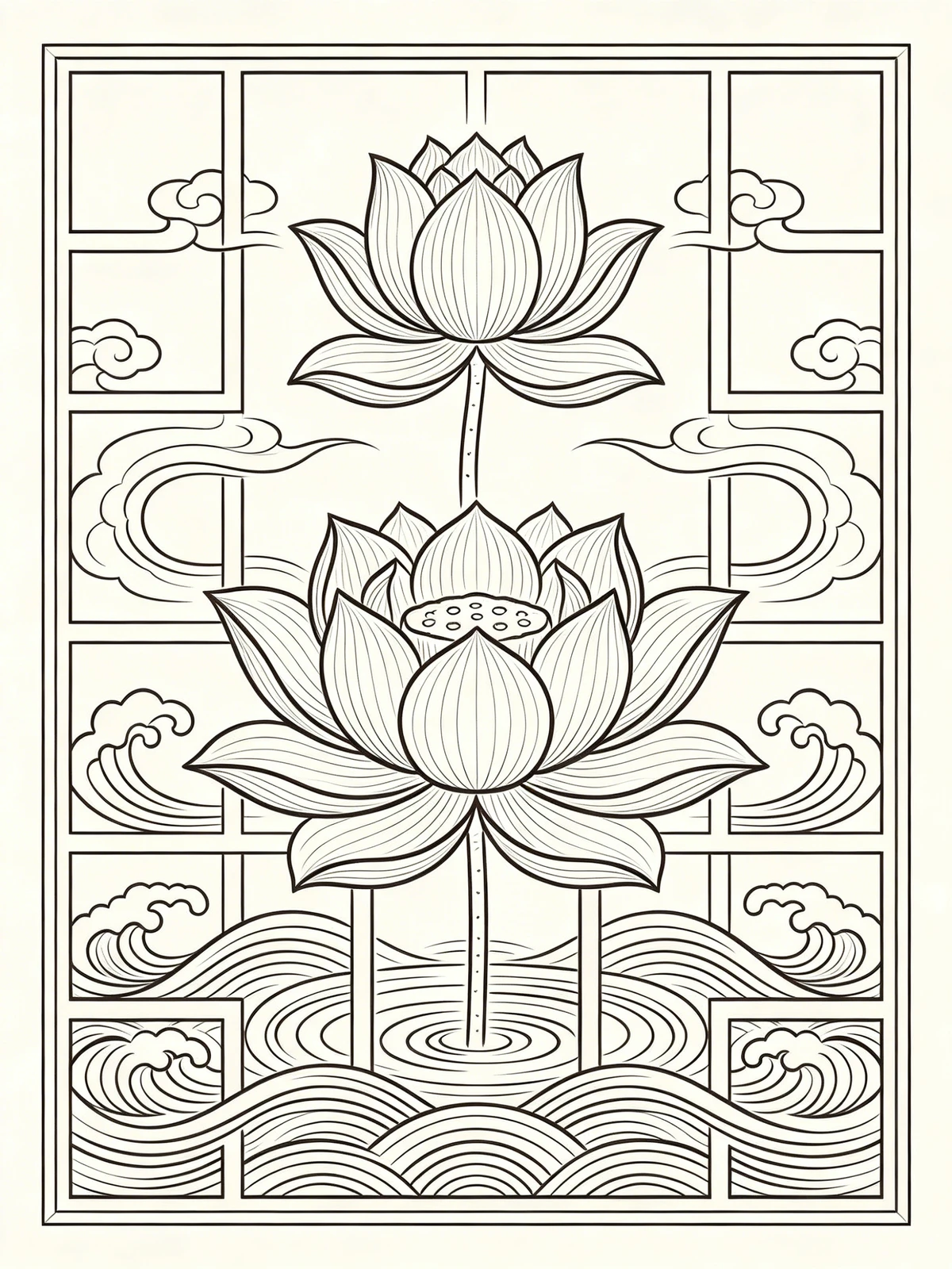 花卉植物纹窗花示例1